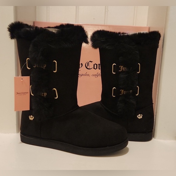 NWT Juicy Couture Black w/Gold -JC Koded Women's Lined  Boot - Picture 2 of 13